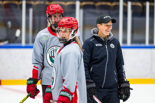 Karin Svedberg och tränare Erika Holst