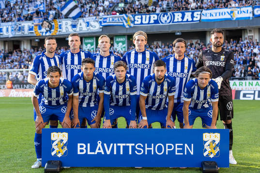 IFK Göteborgs startelva uppe fr.v. Marcus Berg, Carl