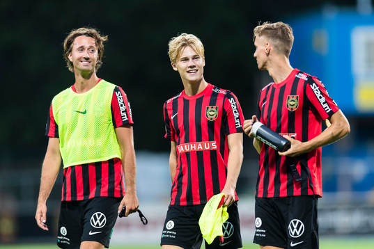 Brommapojkarnas Philip Hellqvist, Theo Bergvall och Samuel