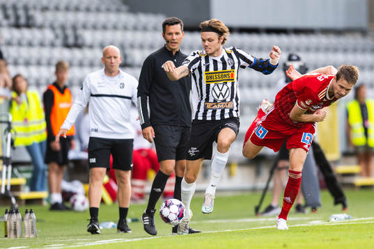 Landskronas Albin Linnér och Skövdes Mikael Mörk