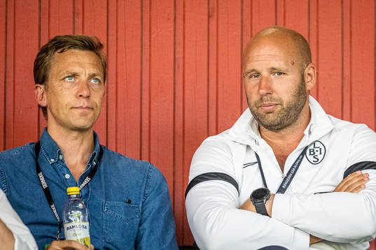 Landskronas sportchef Erik Edman och klubbchef Michel Ekberg