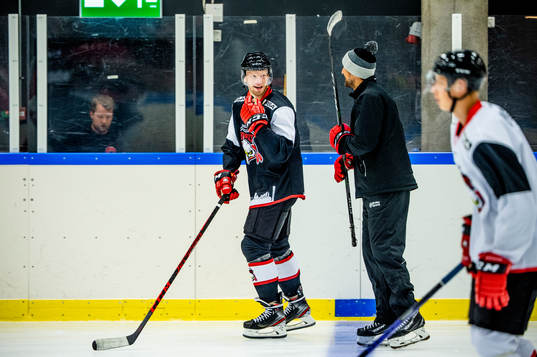Carl Söderberg och tränare Tomas Kollar