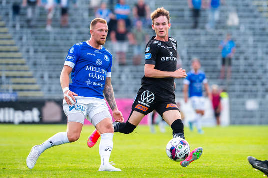 Trelleborgs Jesper Modig och Halmstads Alexander Johansson
