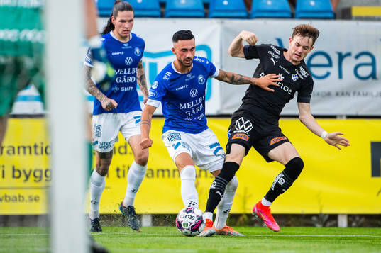 Trelleborgs Simon Amin och Halmstads Alexander Johansson