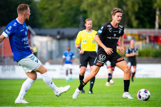 Trelleborgs Jesper Modig och Halmstads Erik Ahlstrand