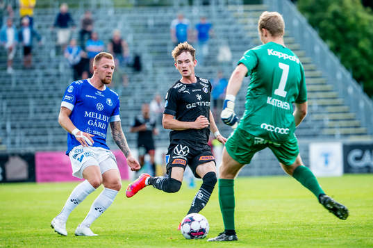 Halmstads Alexander Johansson mot Trelleborgs Jesper Modig