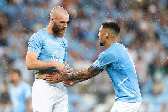 Jo Inge Berget of Malmö FF looks dejected