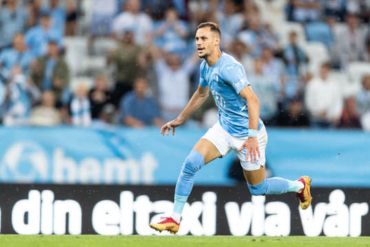 Veljko Birmancevic of Malmö FF celebrates