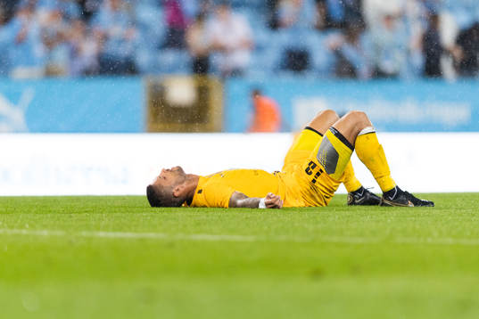 Manuel da Costa of Djurgården looks dejected