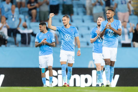 Veljko Birmancevic of Malmö FF celebrates