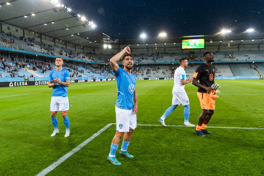 Moustafa Zeidan of Malmö FF celebrates