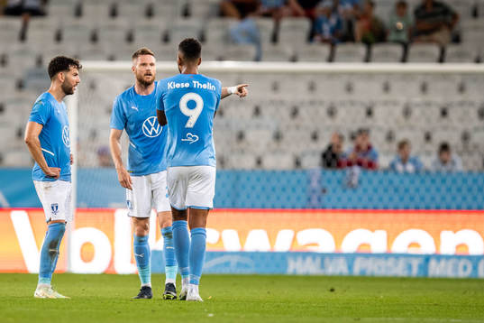 Erdal Rakip and Lasse Nielsen of Malmö FF