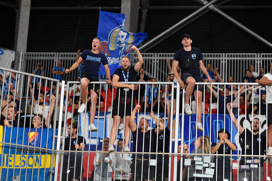 Supporters of Djurgården celebrate