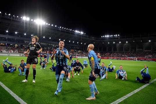 Players of Djurgården celebrate