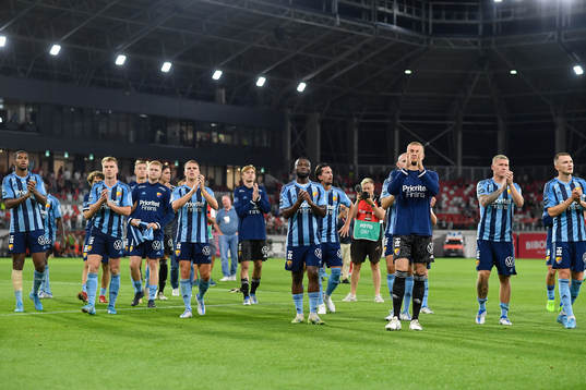 Players of Djurgården celebrate