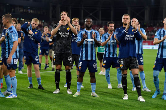 Players of Djurgården celebrate