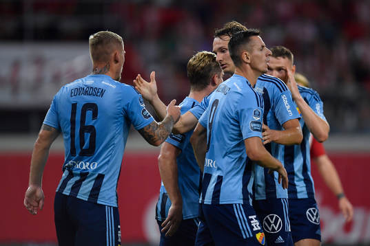 Players of Djurgården celebrate