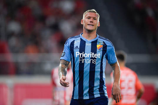 Victor Edvardsen of Djurgården looks dejected