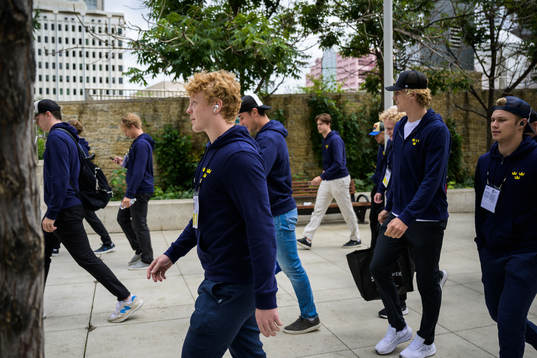 Åke Stakkestad of Sweden walks to the arena