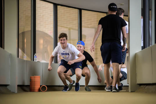 Oskar Olausson of the Swedish under-20 national ice hockey