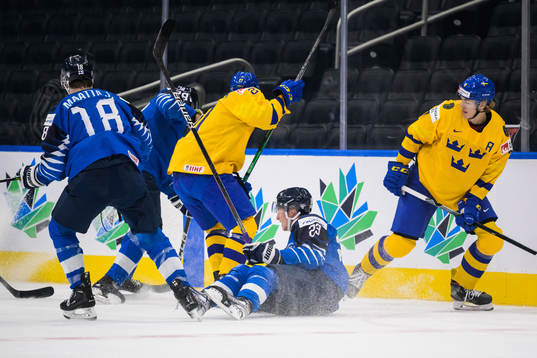 Joel Määttä, Eetu Liukas and Kalle Väisänen of Finland