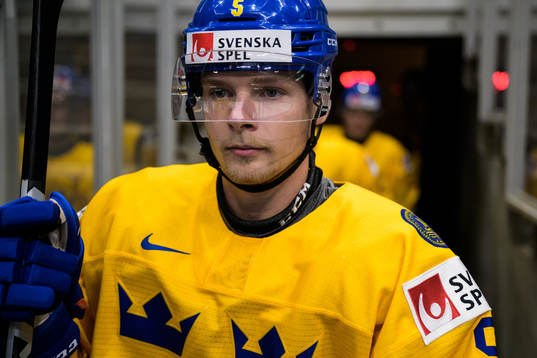 Anton Olsson of Sweden at warm-up