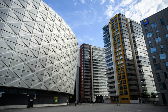 Exterior view of Friends Arena