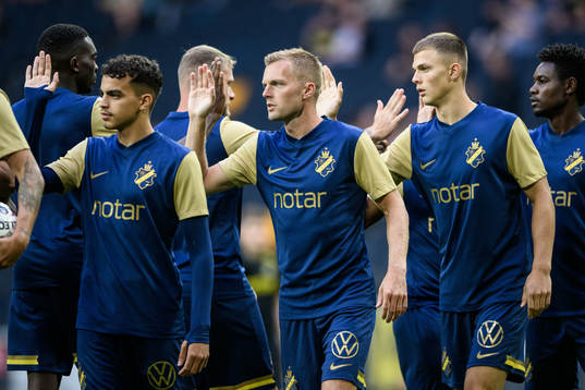 Yasin Ayari, Sebastian Larsson and Erik Ring of AIK