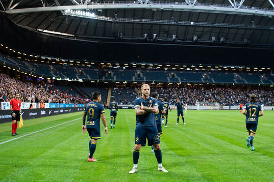 John Guidetti of AIK celebrates