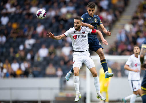 Ferhan Hasani of FK Shkendija and Yasin Ayari of AIK