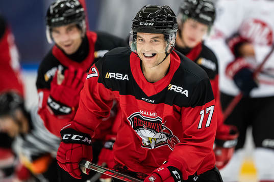 Malmö Redhawks Pathrik Westerholm jublar