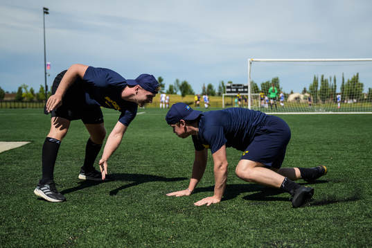 Anton Olsson and Victor Stjernborg of the Swedish under-20