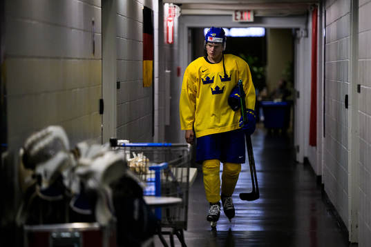 Theodor Niederbach of the Swedish under-20 national ice