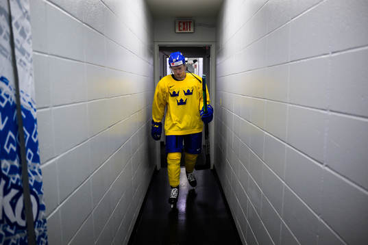 Theodor Niederbach of the Swedish under-20 national ice