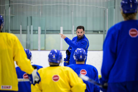 Assistant coach Todd Woodcroft of the Swedish under-20