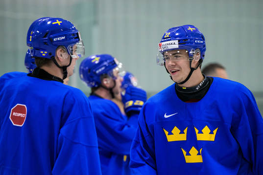 Helge Grans and William Wallinder of the Swedish under-20