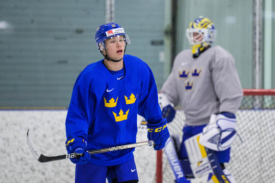 Fabian Lysell of the Swedish under-20 national ice hockey