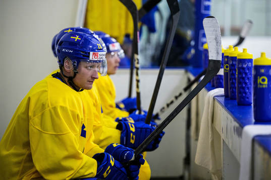 Oskar Magnusson of the Swedish under-20 national ice hockey