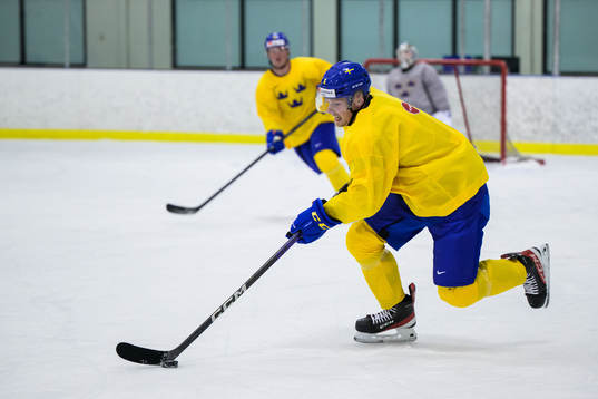 Anton Olsson of the Swedish under-20 national ice hockey