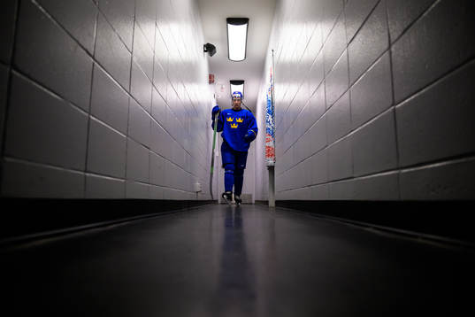 Daniel Torgersson of the Swedish under-20 national ice
