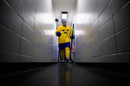 Theodor Niederbach of the Swedish under-20 national ice