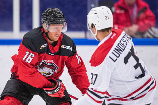 Malmö Redhawks Matias Lassen och OM21 All-Stars Isac