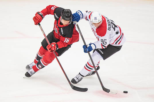 Malmö Redhawks Matias Lassen och OM21 All-Stars André
