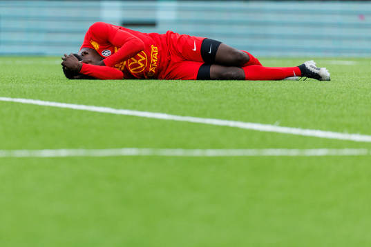 Landskronas Ousmane Diawara har ont