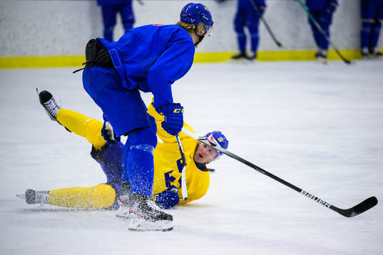 Simon Edvinsson and Oskar Magnusson of the Swedish under-20
