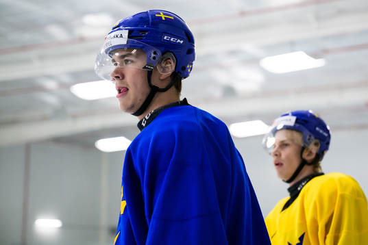 William Wallinder of the Swedish under-20 national ice