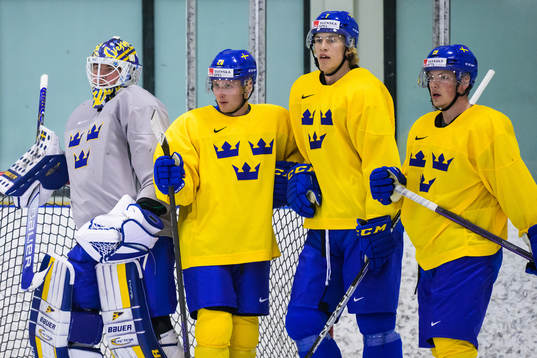 Goaltender Calle Clang, Oskar Magnusson, Simon Edvinsson