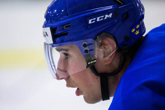 Daniel Torgersson of the Swedish under-20 national ice