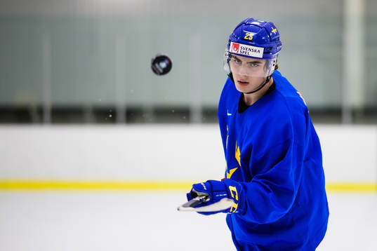 Liam Öhgren of the Swedish under-20 national ice hockey