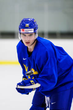 Liam Öhgren of the Swedish under-20 national ice hockey